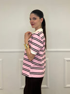 Polo a Righe BM95 Rosa