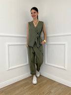 Pantalone Baggy Portafoglio 51256 Verde Militare