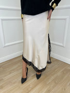 Gonna Asimmetrica Pizzo 2722 Panna