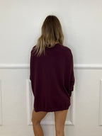 Maglia Over Scollo V 6010 Burgundy