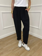 Pantalone Baggy Viscosa 2815 Nero