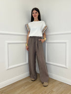 Pantalone Palazzo Lino I586 Fango
