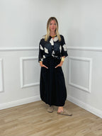 Camicia In Tencel Con Ricami 93-767 Nero