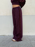 Tuta Inserti Paillettes L3110 Burgundy