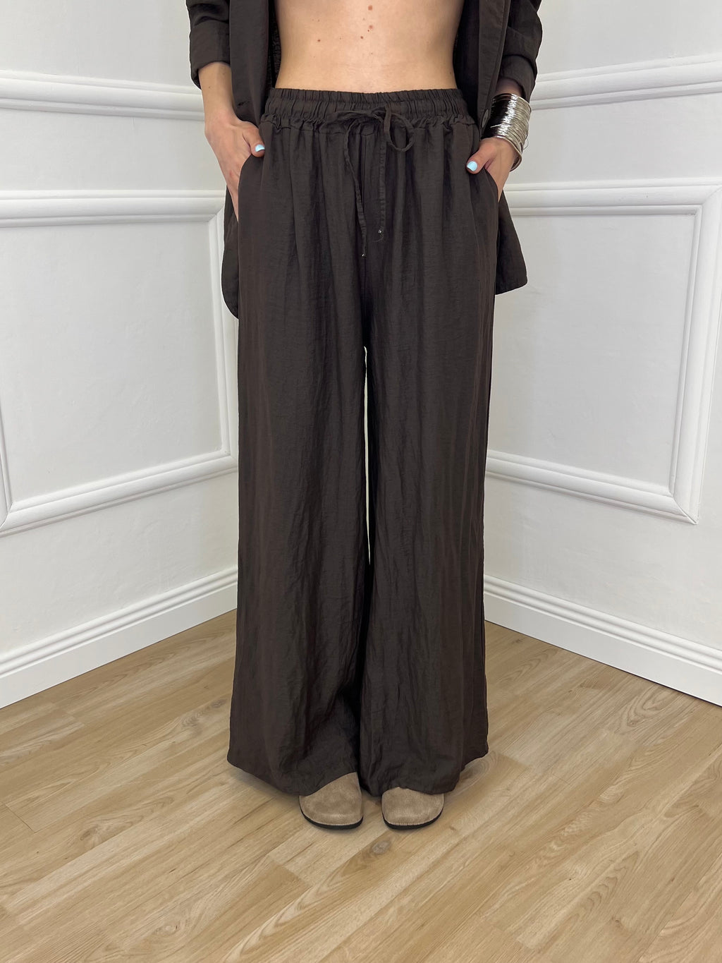 Tailleur In Lino e Tencel 26301 Moro