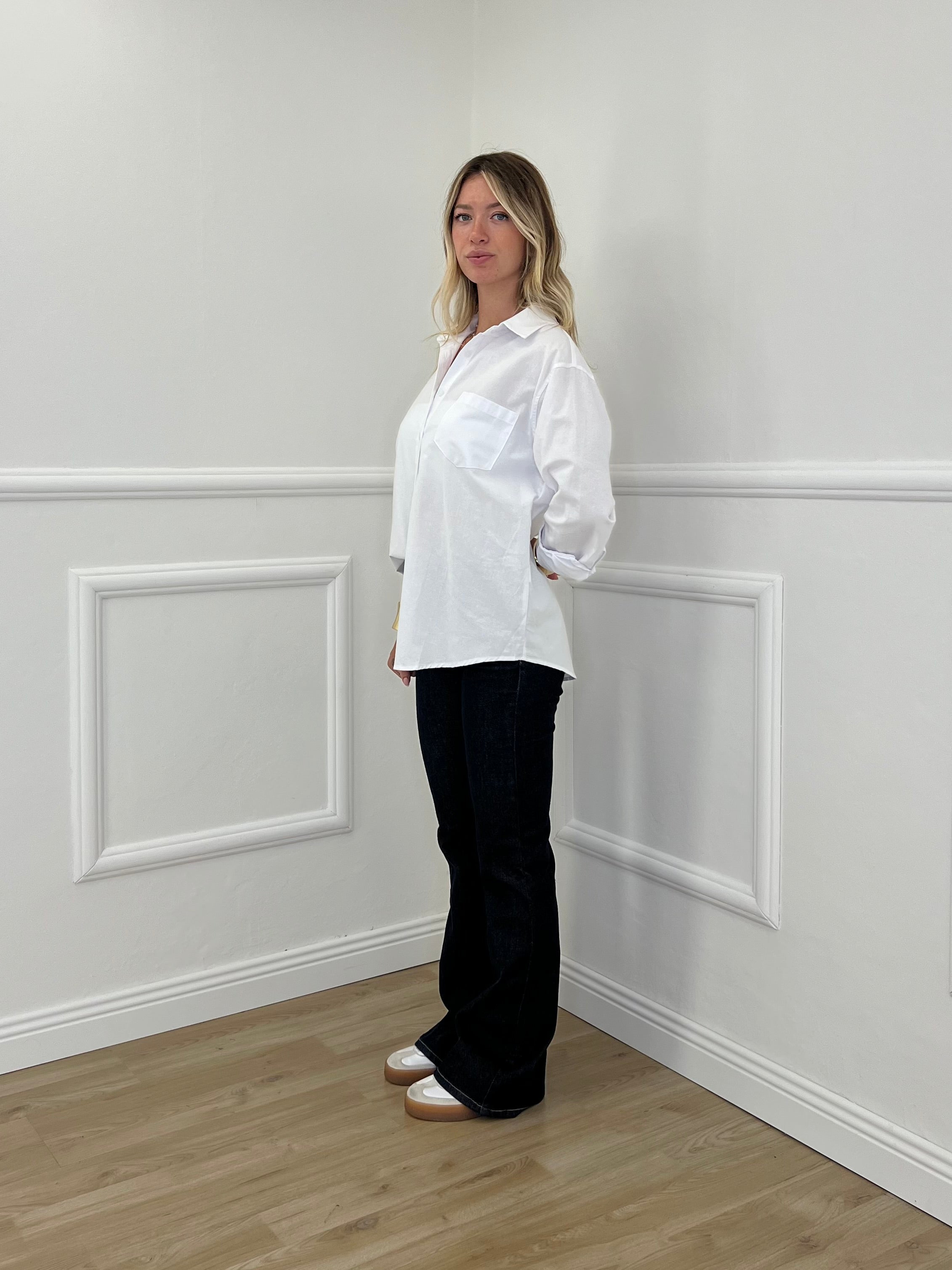 Camicia Over Oxford Tasca 17117 Bianco