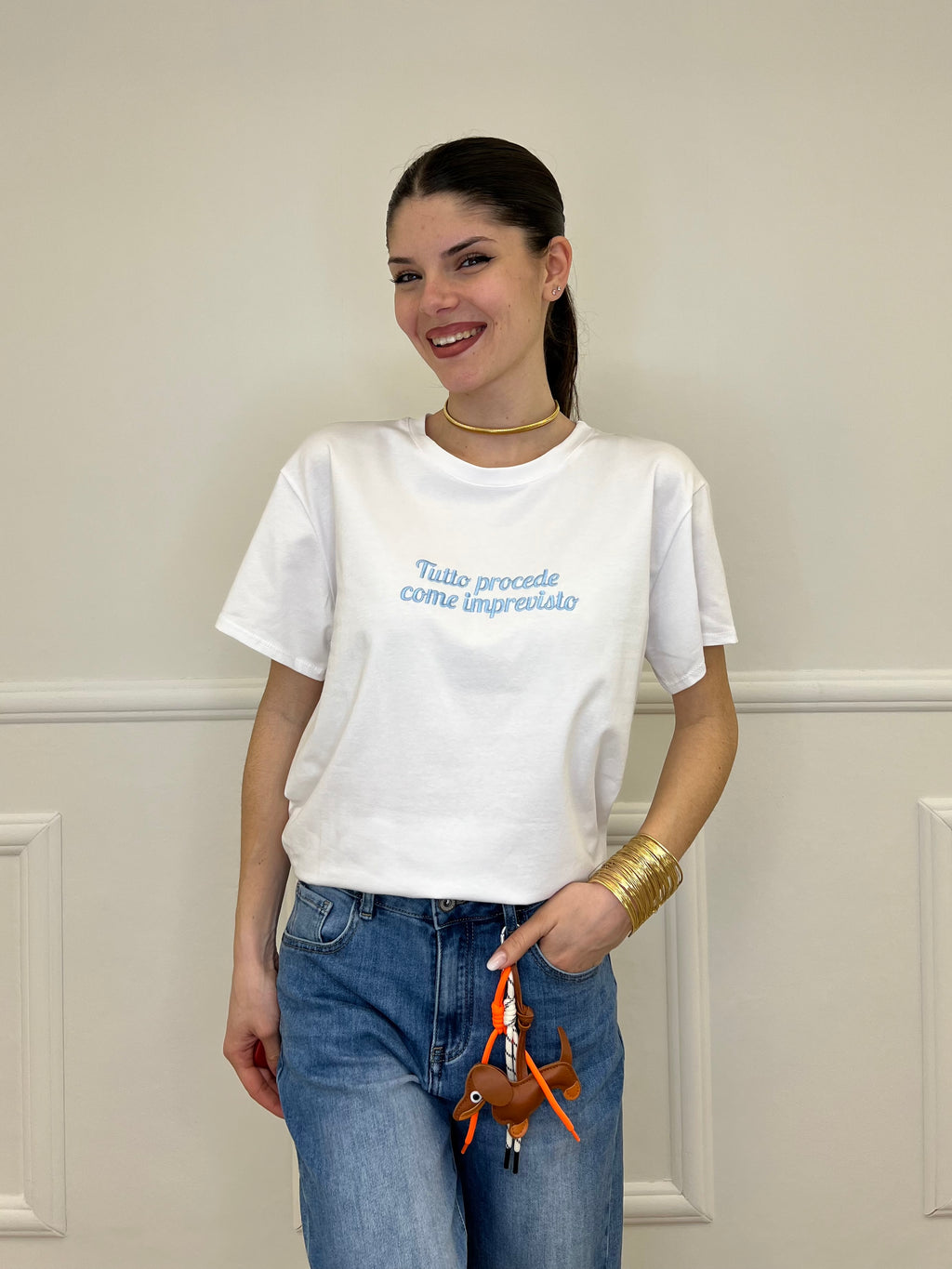 T-shirt Over "Tutto Procede Come Imprevisto"