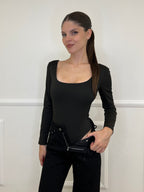 Body Quadrato 6734 Nero - Bazar Abbigliamento