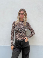 Maglia Ultralight con Cashmere Animalier a Barchetta