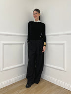 Maglia Collo Perle 25224 Nero