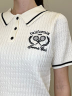 Polo in Maglia Jacquard L8086 Bianco