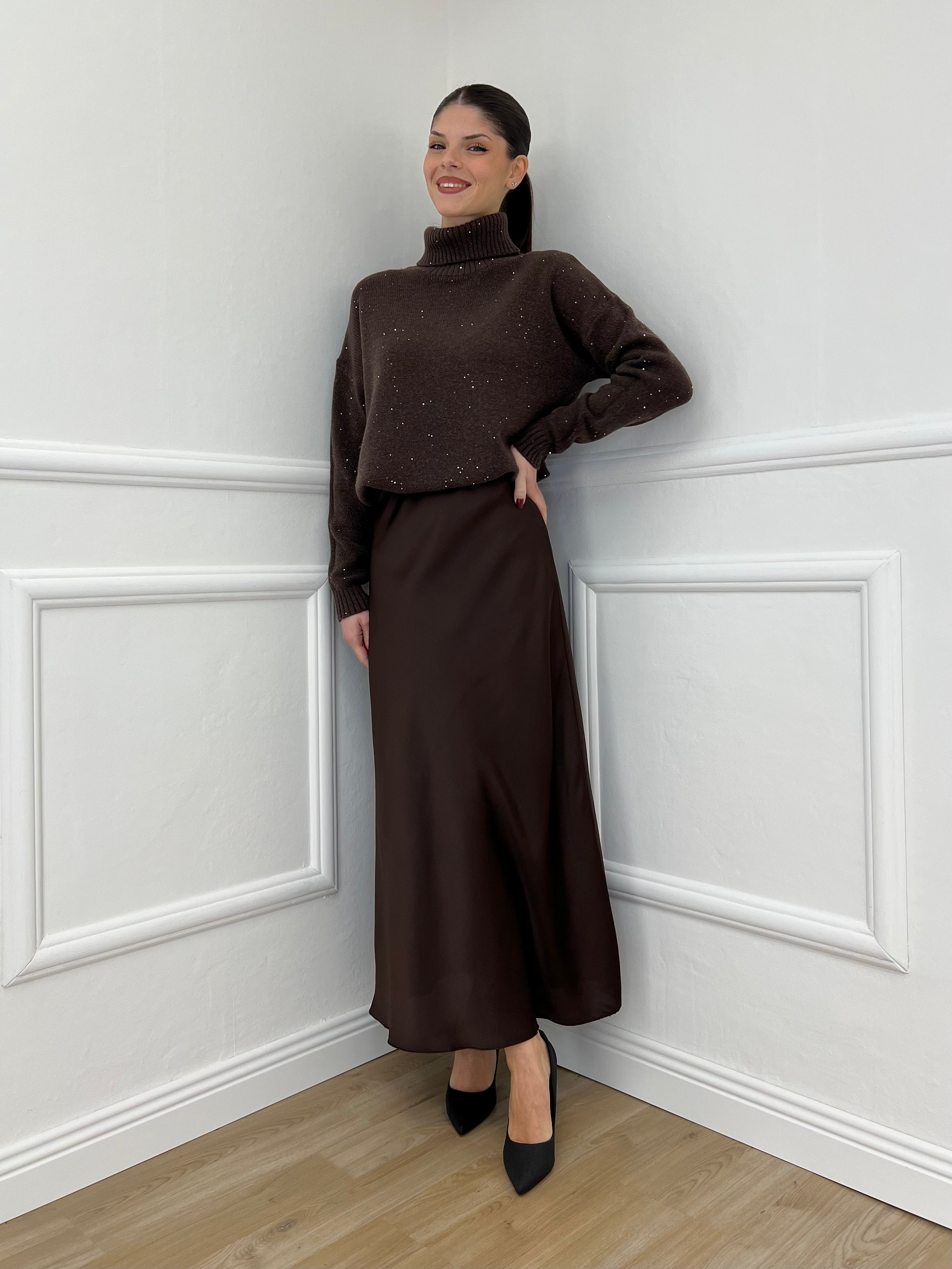 Dolcevita Micro Paillettes 25100 Marrone