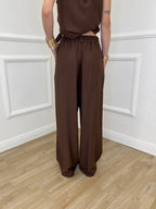 Completo Gilet Fiocco Crêpe 2852 Marrone