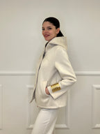 Giacca Scuba Effetto Scamosciato 852 Beige