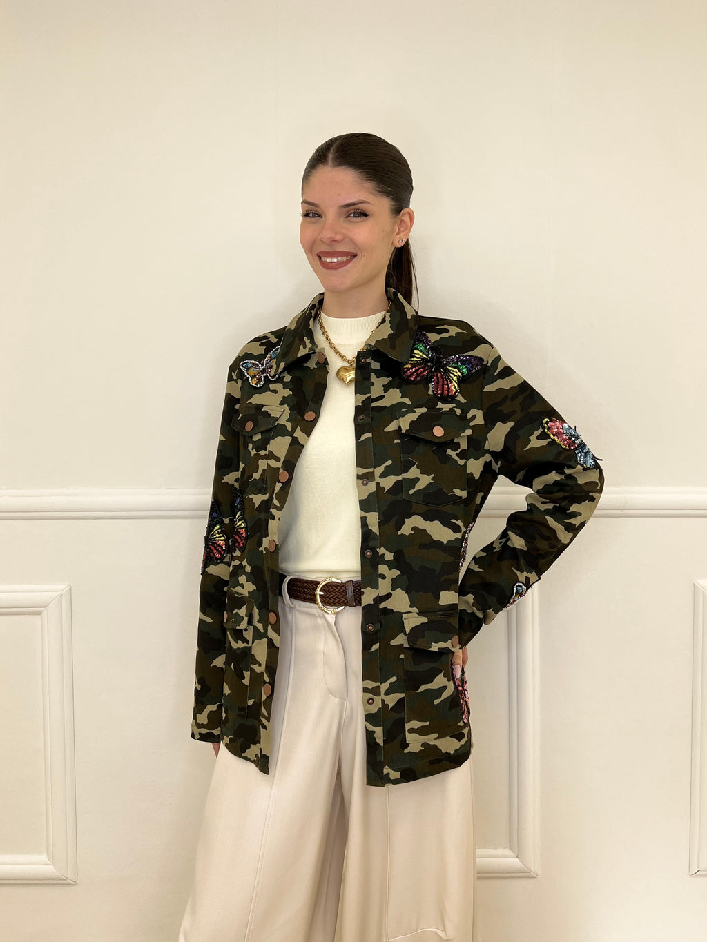 Giacca Camouflage Farfalle AL0083