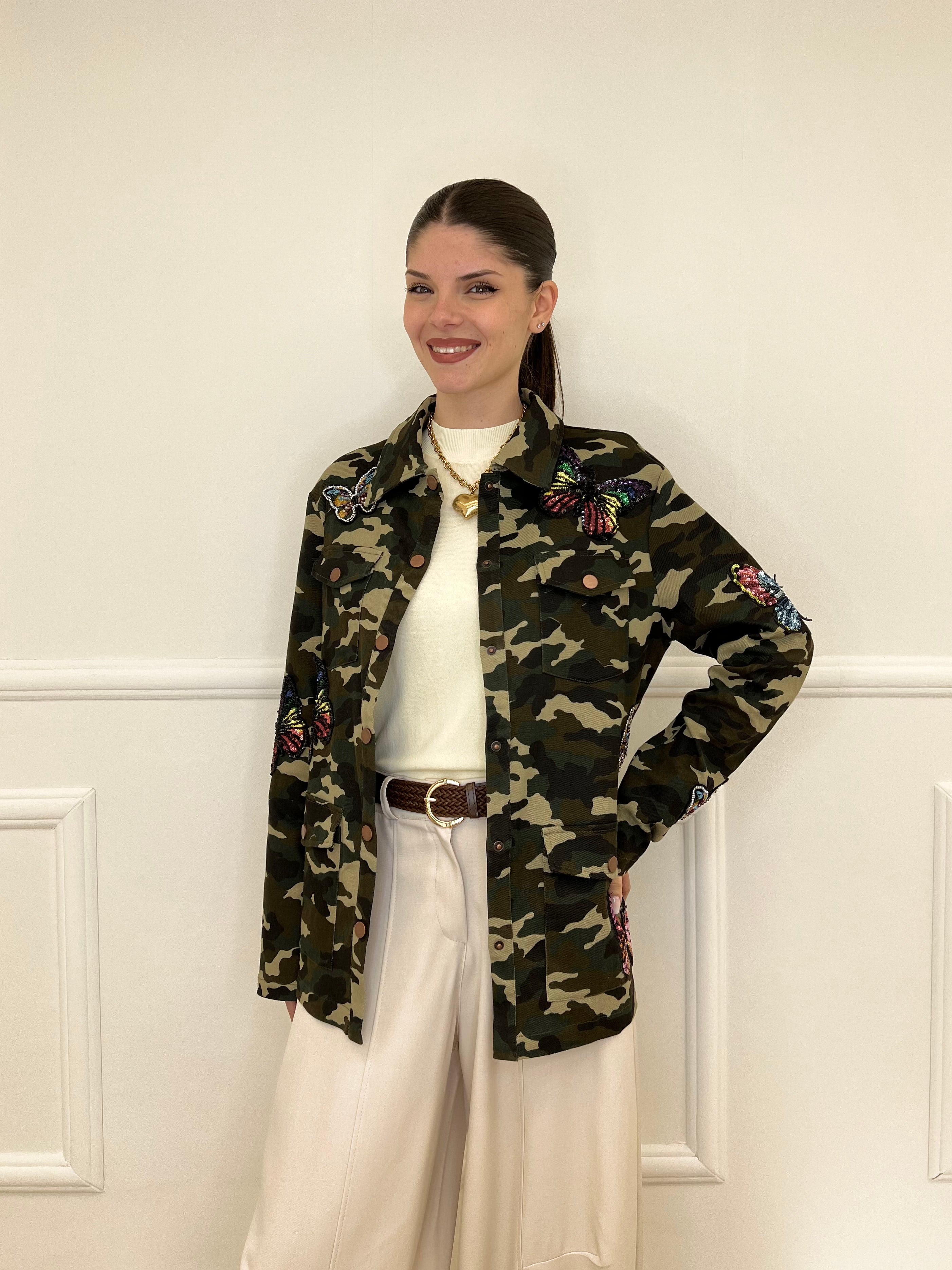 Giacca Camouflage Farfalle AL0083