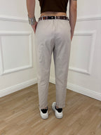 Pantalone Cotone Fusciacca 1508 Ecru