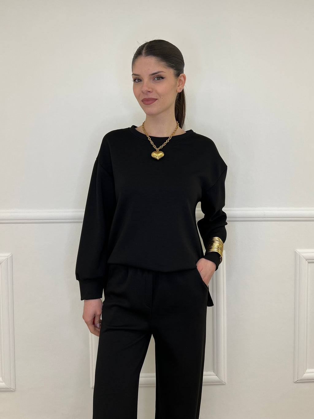 Tuta Over Girocollo 19143 Nero