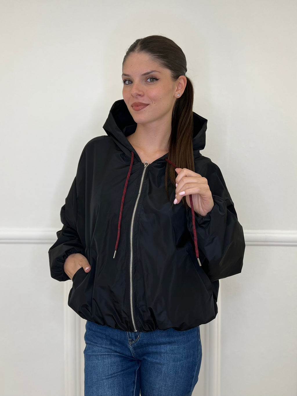 Giubbino Nylon 25029 Nero - Bazar Abbigliamento