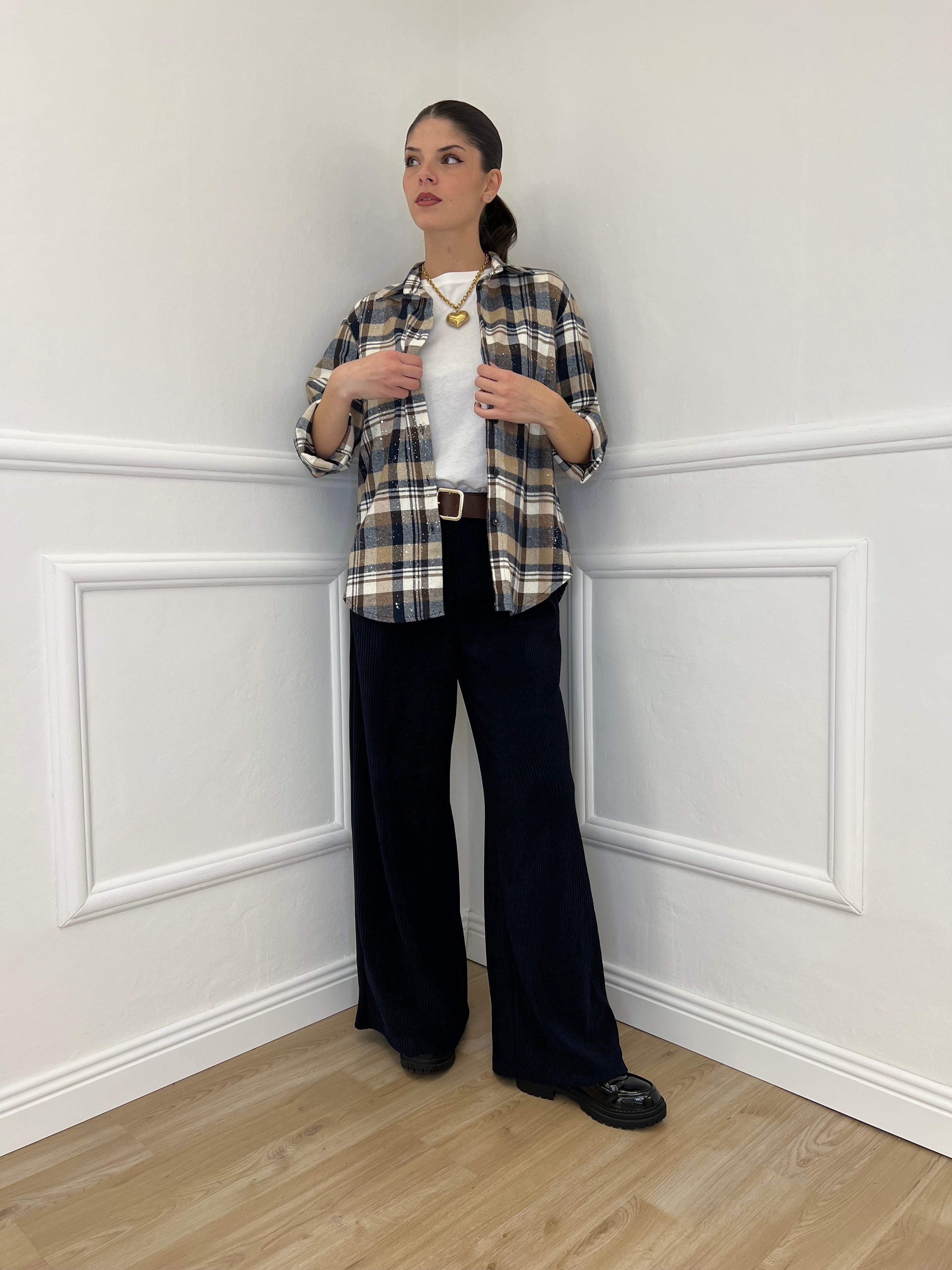 Pantalone Corduroy 6156 Blu