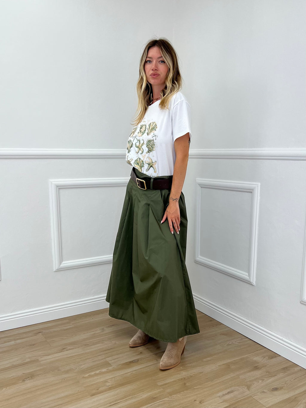 T-shirt Over Conchiglie Strass