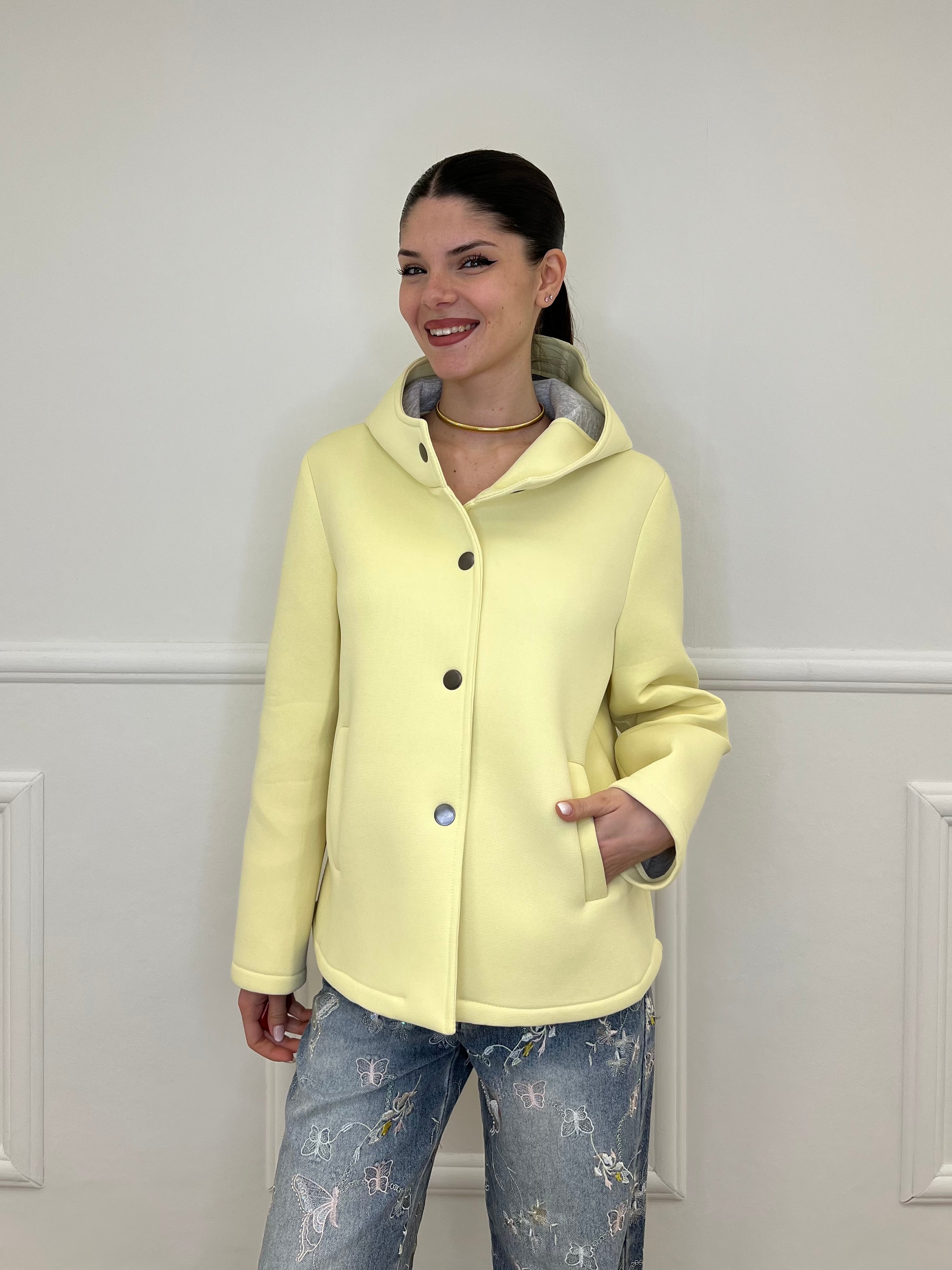 Giacca Neoprene Nido D'ape 26289 Giallo