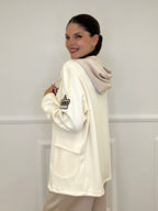 Giacca Cappuccio 27599 Panna - Bazar Abbigliamento