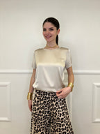 Maglietta In Raso Di Viscosa 82008 Écru