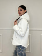 Giacca Neoprene Nido D'ape 26289 Panna