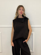 Maxi Felpa Gessata Smerigliata 42643 Marrone