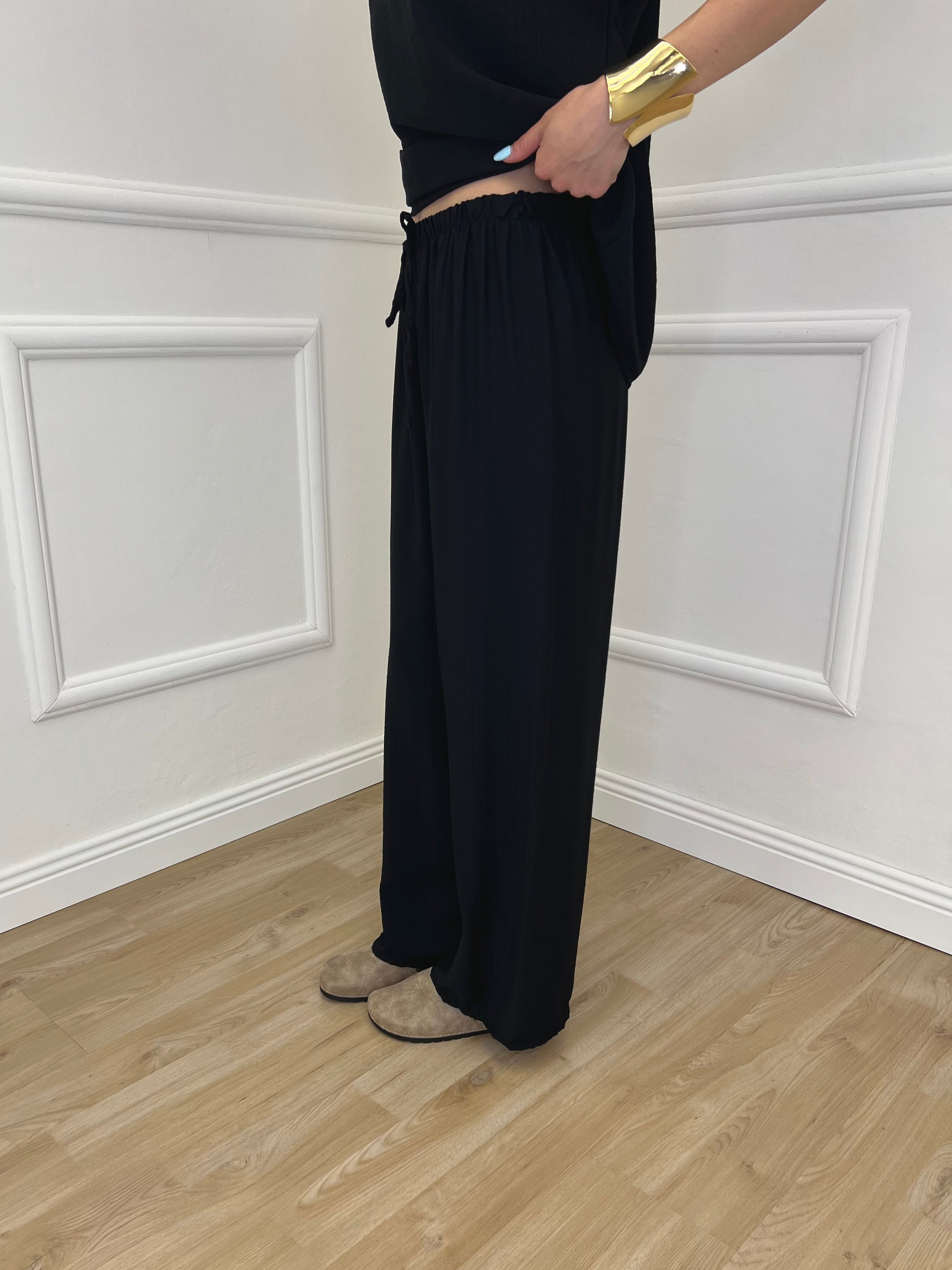 Completo Froissé In Viscosa 8262 Nero