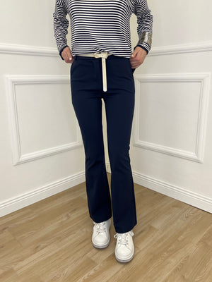 Pantalone Flare Cintura 26513 Blu