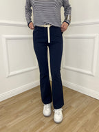 Pantalone Flare Cintura 26513 Blu