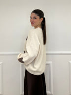 Maglia Shetland Cuori 2405 Ecru