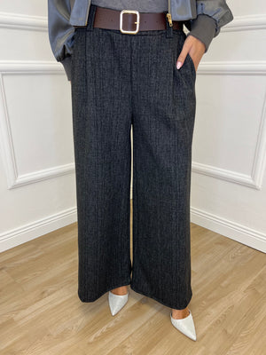 Pantalone Spigato Strass 53386 Antracite