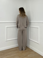 Tuta Oversize Girocollo D27629 Taupe