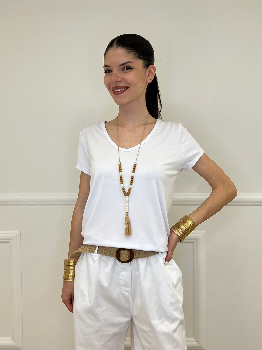 Maglia Over Viscosa 22225 Bianco