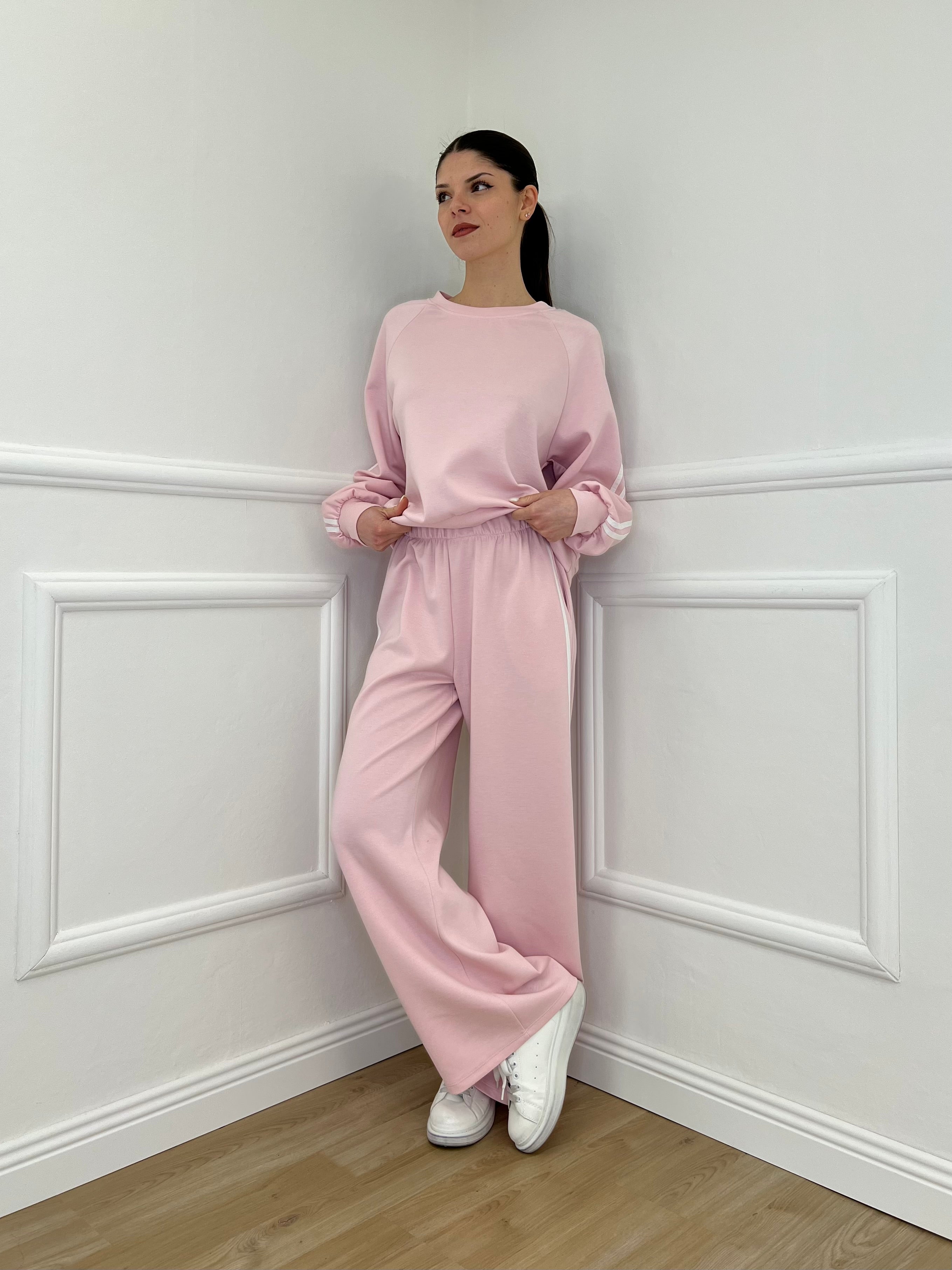 Tuta Bande Girocollo 88426 Rosa