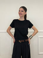 T-shirt Strass 8142 Nero