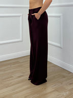 Pantalone Palazzo Gabardine 3715 Burgundy