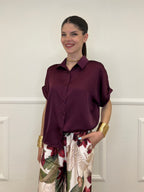 Completo Satin Pantalone Fantasia 17397 Burgundy