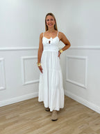 Abito Crepe Fiocco 0567 Bianco