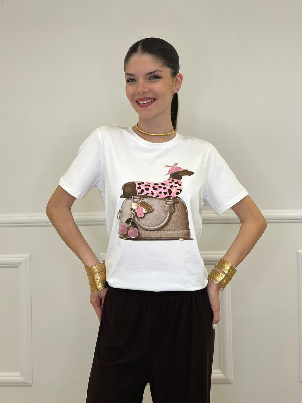 T-shirt Over Bassotto Animalier M26-05