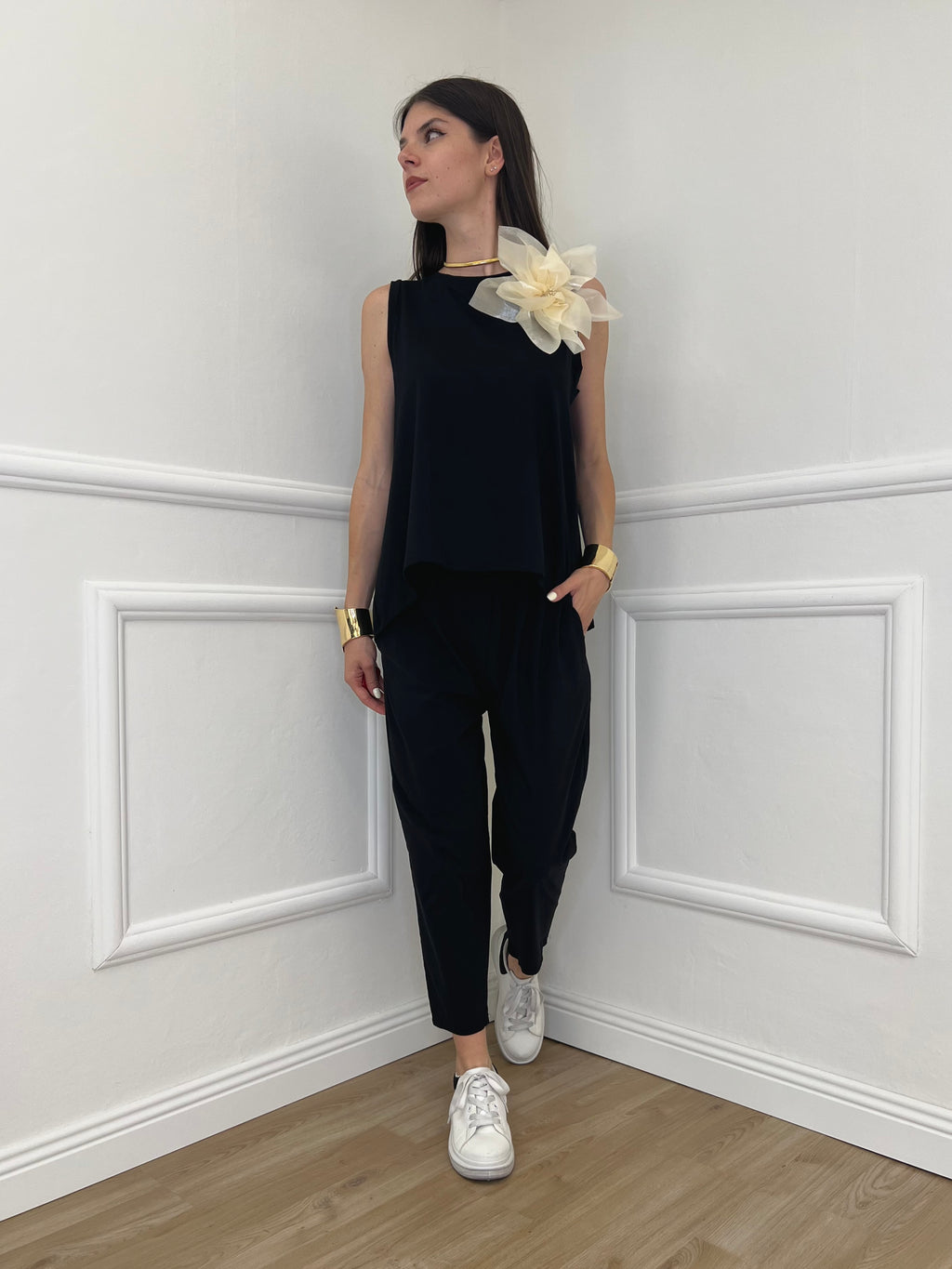 Pantalone Regular Bengalina 9230 Nero