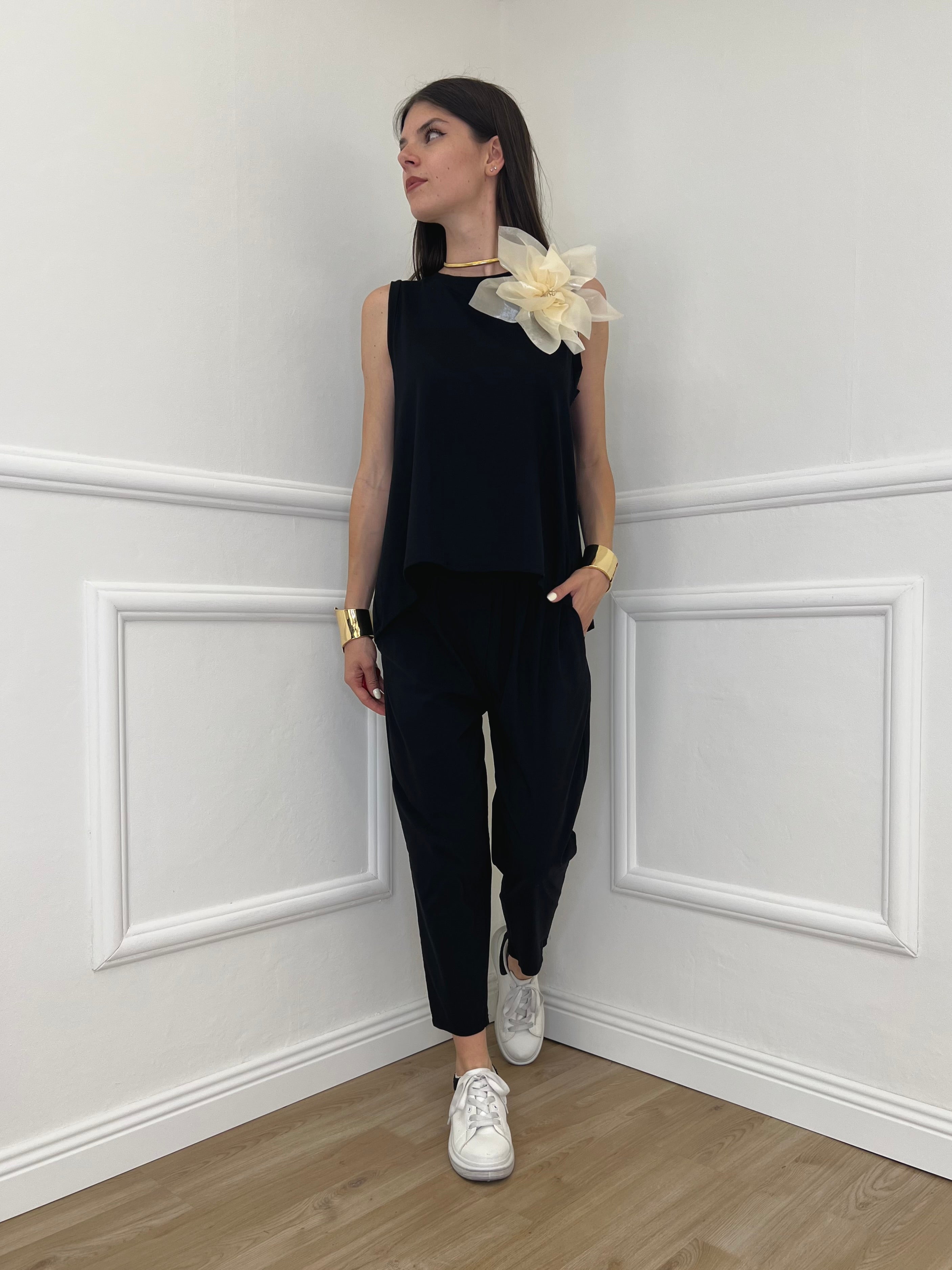Pantalone Regular Bengalina 9230 Nero