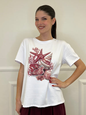T-shirt Stella Marina C100 Burgundy