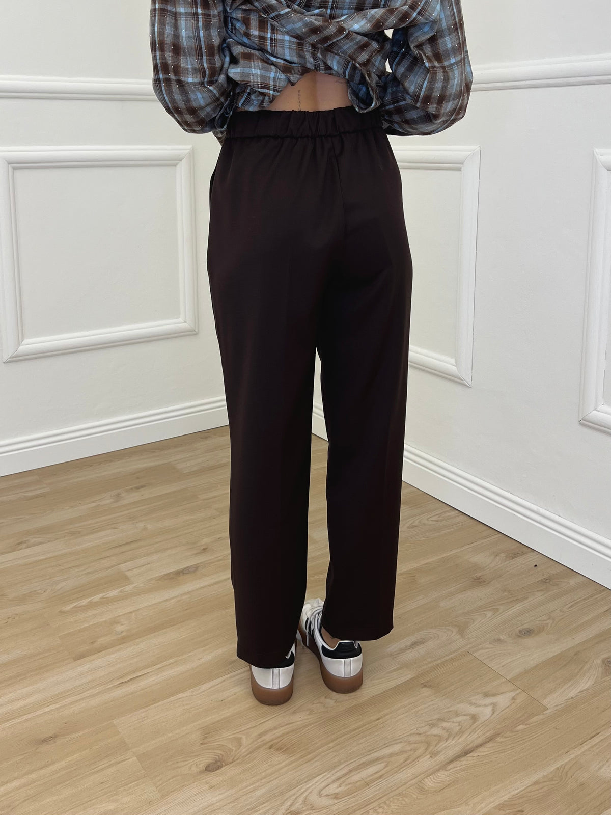 Pantalone Regular Gabardine 83487 Marrone