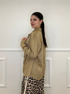 Camicia in Suede 25109 Khaki