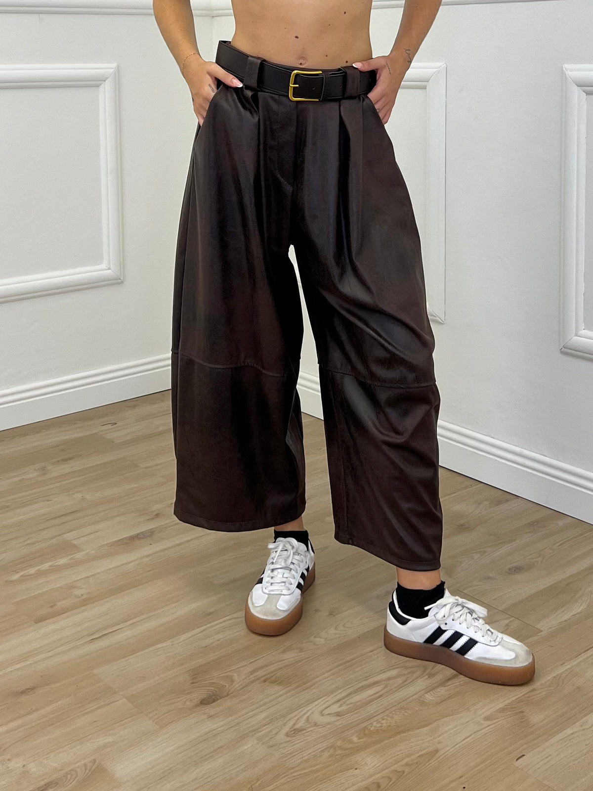 Pantalone Gaucho Baggy Used 4840 Marrone
