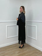 Giacca Ecopelle Inserti Scamosciati L6601 Nero